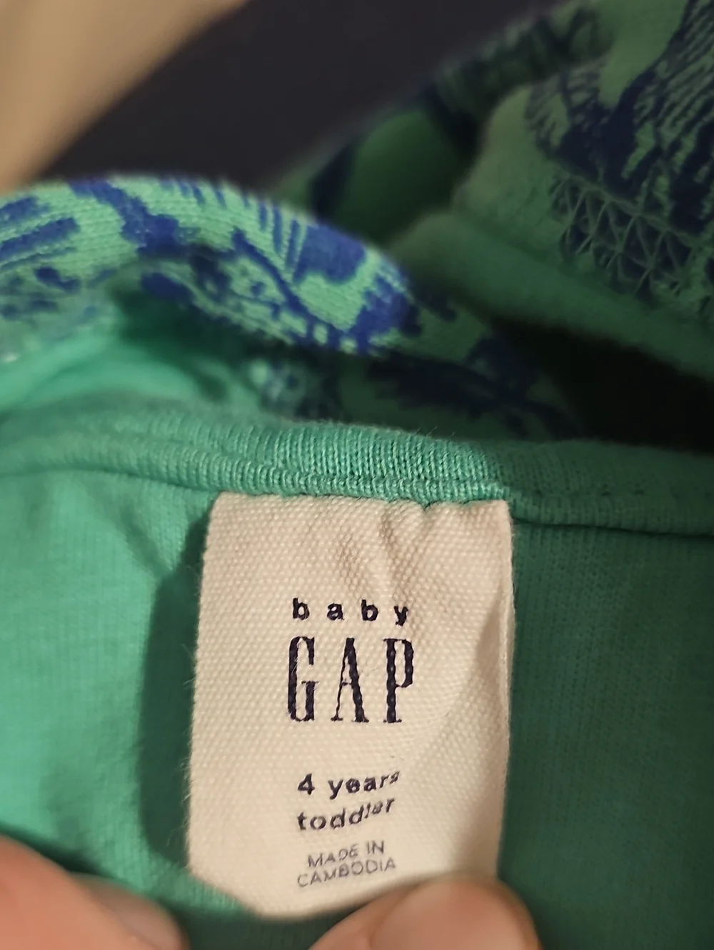 GAP Teal & Blue Zip-Up Hoodie Size 4T Great Condition